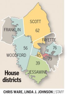 56th District map from the Lexington Herald-Leader