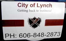 Lynch city sign